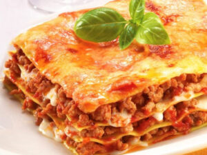 Lasaña gratinada