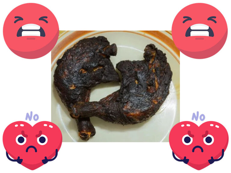 pollo quemado