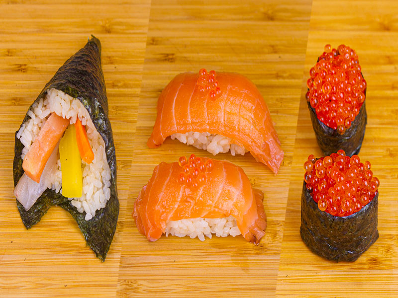 Cómo hacer sushi Temaki, Nigiri y Gunkan
