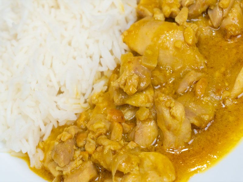 receta pollo al curry con leche de coco