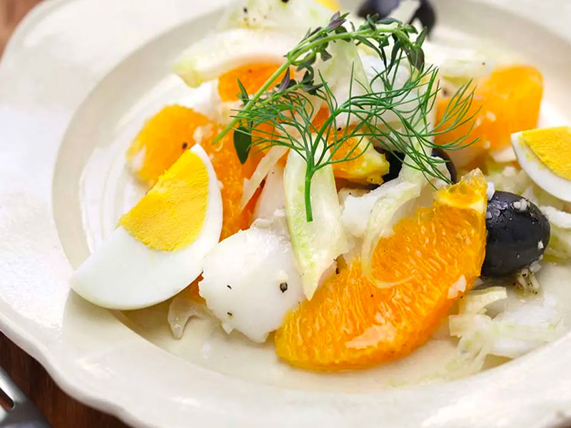 Ensalada de naranja y bacalao