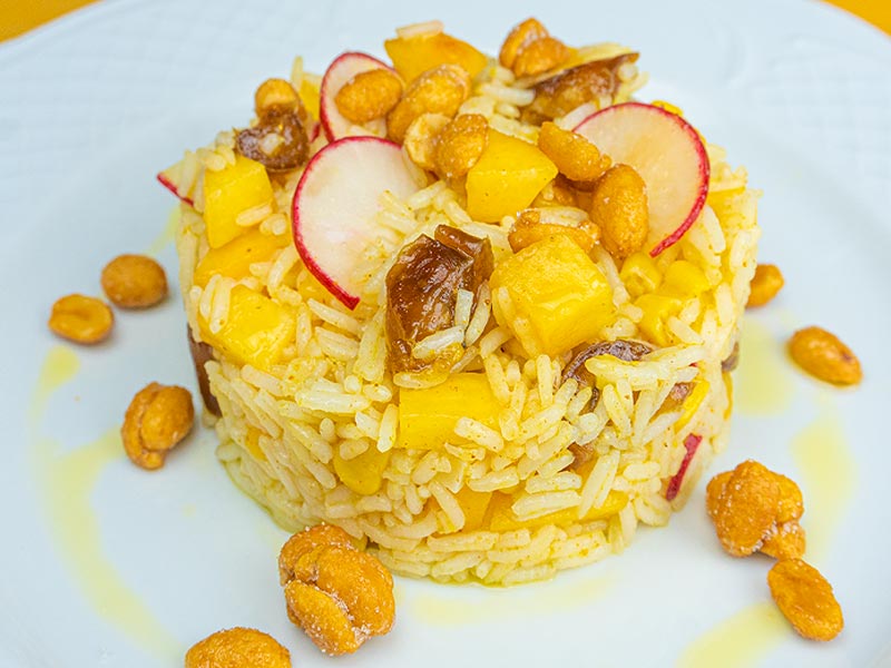 Ensalada de arroz estilo marroqui