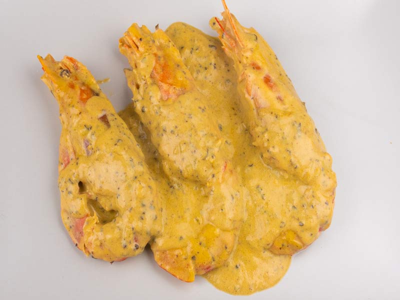 Receta langostinos EN SALSA TRUFA