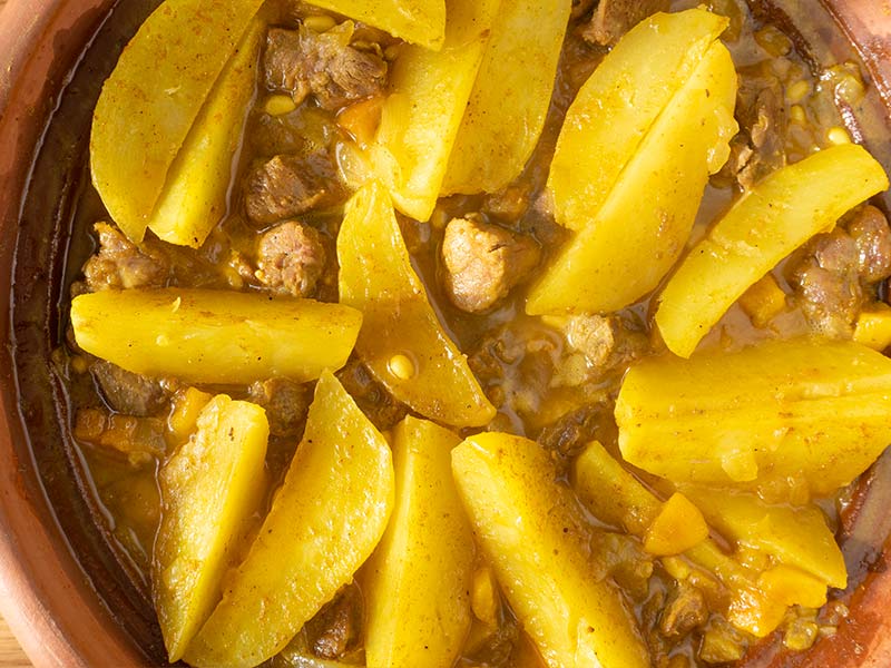 Receta tajin de cordero con patatas