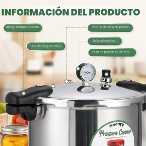 autoclave domestica olla a presion con manometro